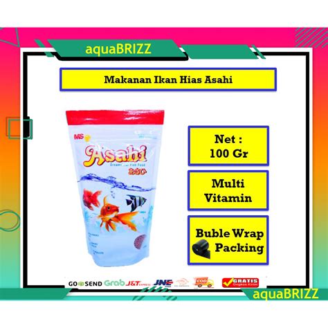 Jual Makanan Ikan Asahi 100 Gram Pelet Ikan Hias Kecil Asahi 100 Gram