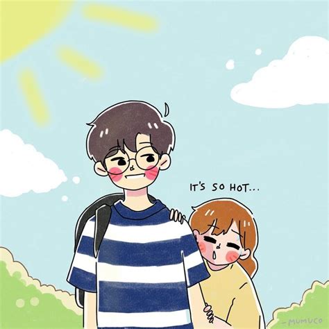 Its So Hot Cute Love Cartoons Mini Canvas Art Cute Couple Art