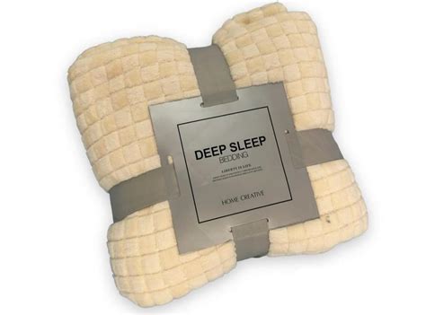 ᐉ Плед велюровый Deep Sleep Кубик Микрофибра 200х230 см Кремовый ...