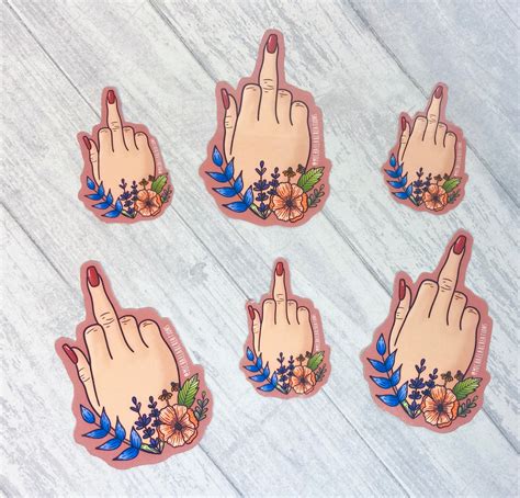 Middle Finger Sticker Fuck Sticker Stickers Stickers For Etsy