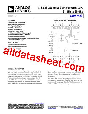 Admv Datasheet Pdf Analog Devices