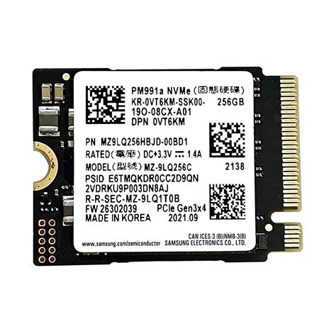 Samsung PM991a 256GB M.2 2230 NVMe Replacement SSD for Microsoft ...