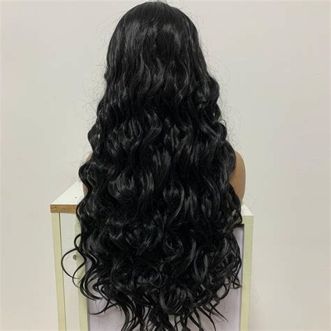 Sort krop bølge syntetisk blonde front paryk baby Grandado