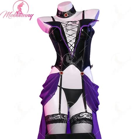 Conjunto De Lingerie Feminina Espartilho E Tanga Gargantilha E Meias De Coxa Fantasia Cosplay
