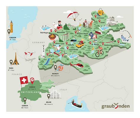 Graubünden map on Behance