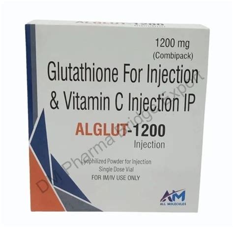 ALGLUT INJ 1200 MG For Skin Whitening Packaging Type Box At Rs 1580