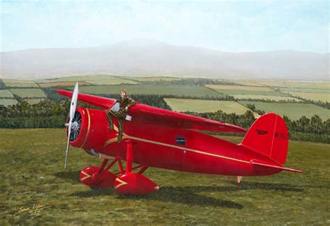 Amelias Wheels Amelia Earhart Plane In Color Aviation Art By Sam