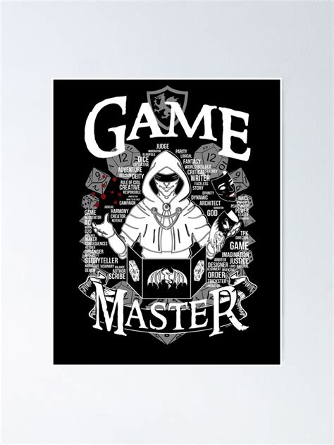 Game Master White Poster For Sale By Milmino Redbubble