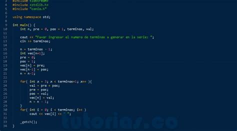 Arrays Visual C Serie Fibonacci Invertida Tutorias Co