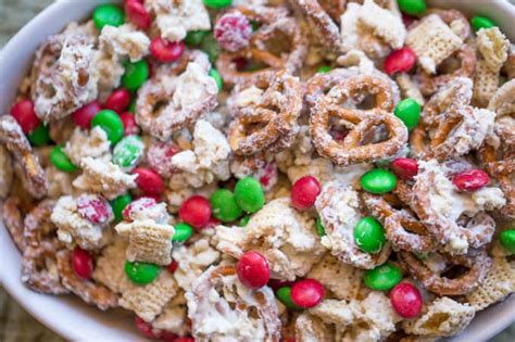 Christmas White Chocolate Trash Snack Mix Recipe Video Dinner Then