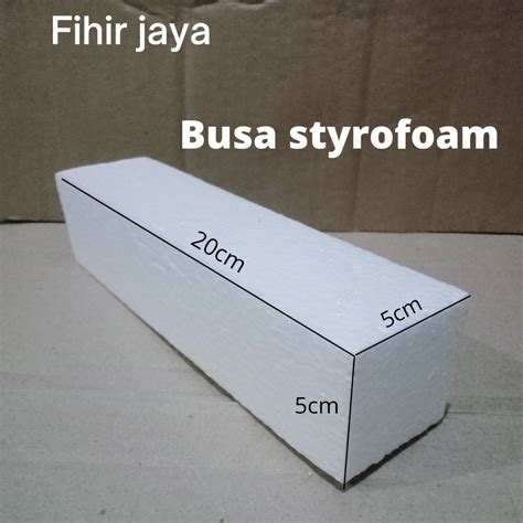 Busa Styrofoam Kering Balok Ukuran 5x5x20 Cmbusa Keringbusa Gabus