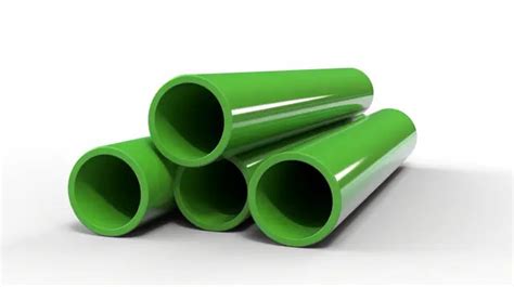 3d Illustration Of White Background With Isolated Green Pvc Pipe Pvc