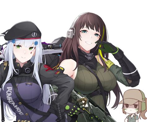 Hk416 M4a1 M4a1 Dusk Kestrel And 1 More Girls Frontline And 2