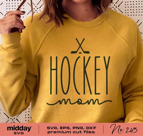 Hockey Mom Svg Png Dxf Eps Hockey Mom Shirt Design For Etsy