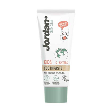 Детская зубная паста Jordan Green Clean Kids Toothpaste, с рождения, 50 ...