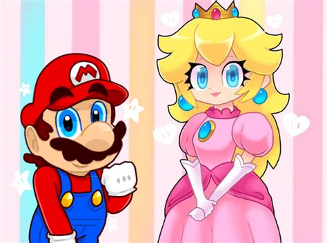 Mario And Peach Collab By Temmieskyie On Deviantart Mario Super