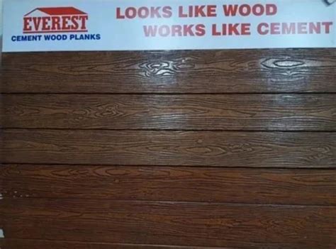 Everest Artewood Gunstock Brown Fibre Cement Wooden Plank At Rs Sq