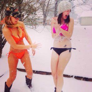 Bikinis In The Snow Porn Pic