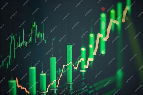 Premium Photo Chart Of The Stock Market Showing Rising Green