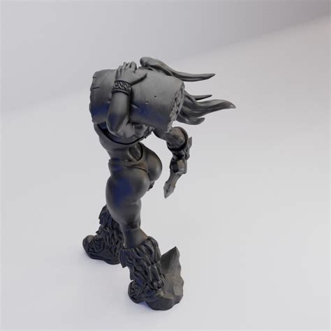 Hot Goblin 狩猟者レンナL 戦斧と獲物蛮族女戦士ミニチュア ホットゴブリン