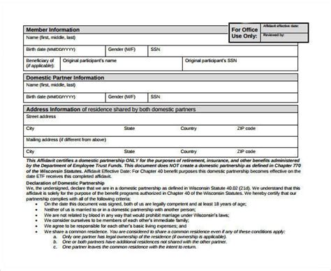 Free 12 Sample Domestic Partnership Agreement Templates In Pdf Ms Word