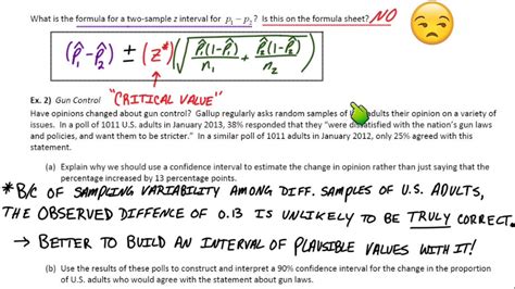 101 Day 2 Confidence Intervals For A Diff In Proportions Youtube