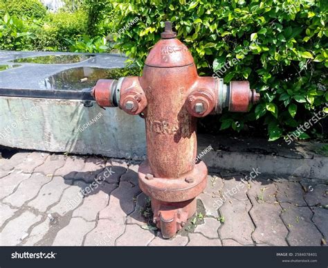 fire hydrant fire extinguishing system  stock photo