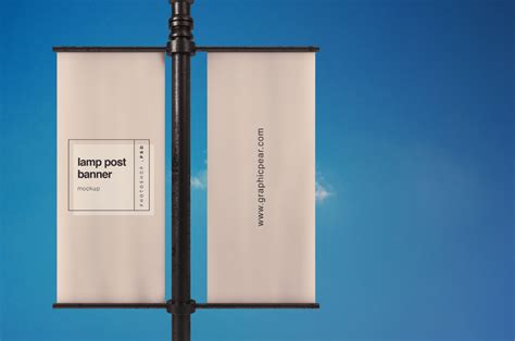 Lamp Post Banner Mockup