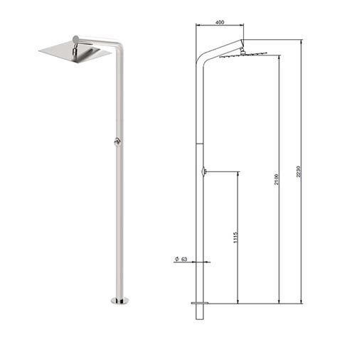 Ducha Orana Standard Inox L