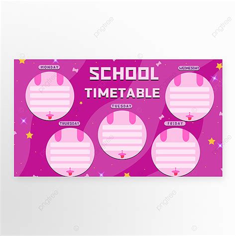 School Timetable Education Banner Template Template Download on Pngtree