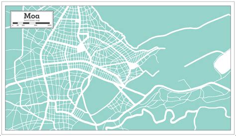 Moa Cuba City Map in Retro Style. Outline Map. 17648993 Vector Art at Vecteezy