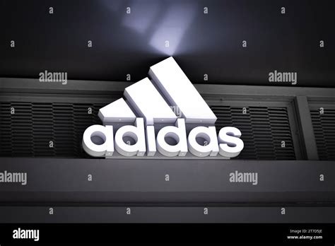 Adidas Brand Logo On At Adidas Store Sport Fashion Clothing And