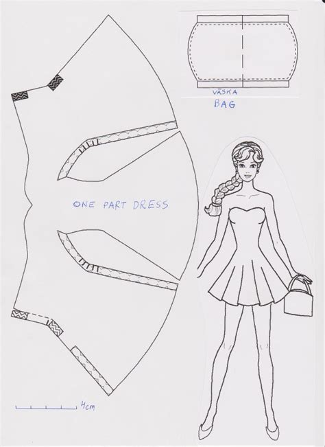 Template Printable Barbie Clothes Patterns - Printable Calendars AT A