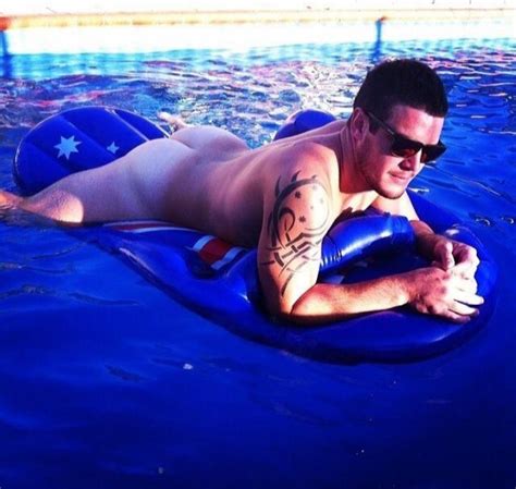 Naked On Inflatable Scrolller