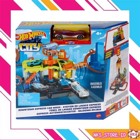 Jual Hot Wheels City Downtown Express Car Wash Playset Hotwheels Track Ori Shopee Indonesia
