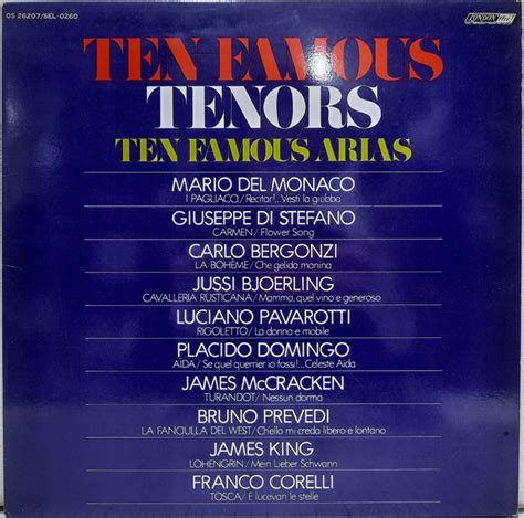 TEN FAMOUS TENORS TEN FAMOUS ARIAS 진옥션