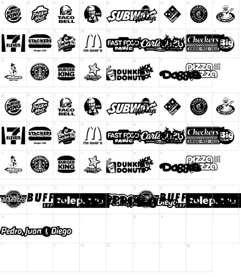 Fast Food Logos Font Download