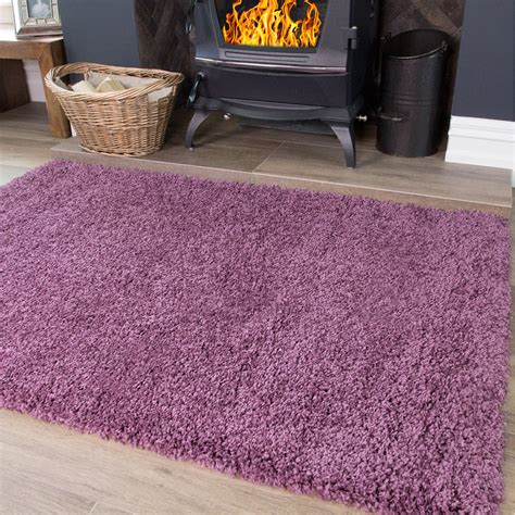 Soft Value Purple Mauve Shaggy Area Rug