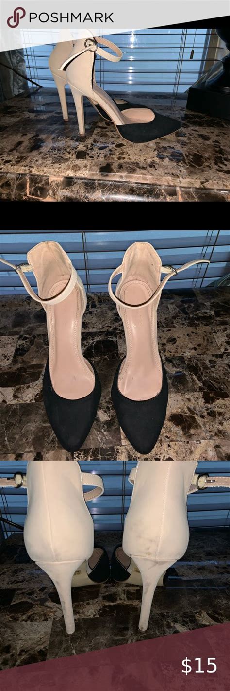 BLACK AND NUDE HEEL BY GLAZE Black And Nude Nude Heels Heels