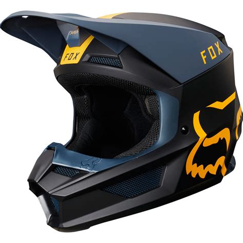 NEW Fox Racing 2019 MX V1 Mata Navy Yellow Adult Dirt Bike MVRS ...