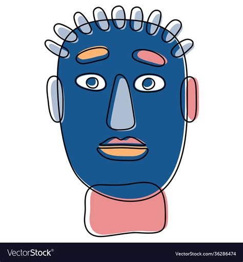 Abstract human face Royalty Free Vector Image - VectorStock