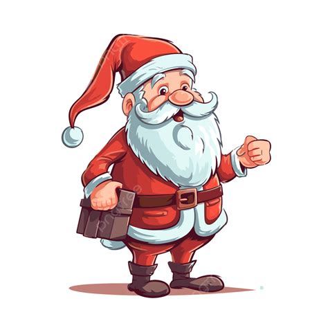 Funny Santa Sticker Clipart Christmas Santa Claus Vector Vector