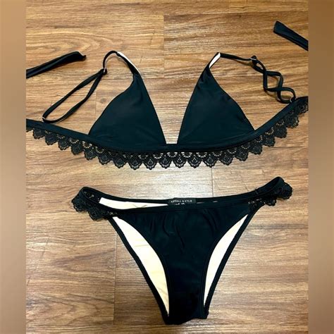 Kendall Kylie Swim Kendall Kylie Swim Black Bikini Top And Bottom Xs Poshmark