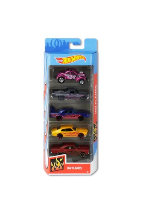 HOT WHEELS Hw Flames li Oyuncak Metal Araba Seti Hotwheels li Diecast Araç Set Lisanslı
