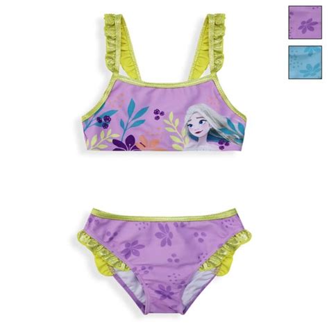 Maillot De Bain Bikini Fille Disney FROZEN ELSA 2 Pièces Avec Volants