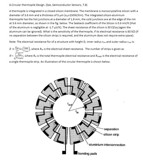 circular thermopile design sze semiconductor cheggcom