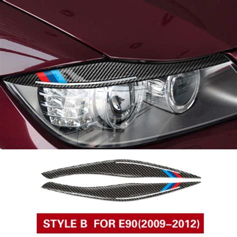 Buy Carbon Fiber Headlights Eyebrows Eyelids Car Stickers For Bmw E