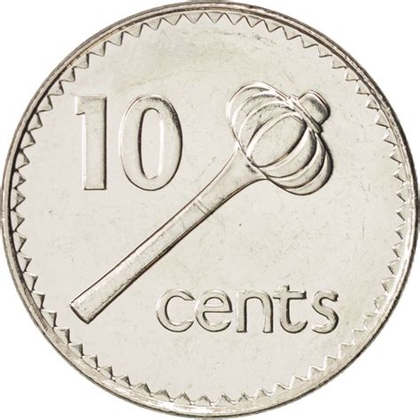 Ten Cents 1999 Coin From Fiji Online Coin Club