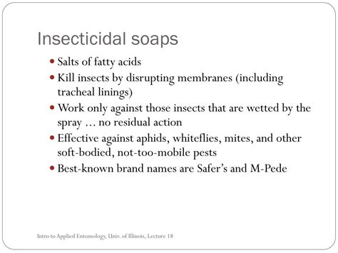 Ppt Modes Of Action And Target Pests For Insecticides Powerpoint