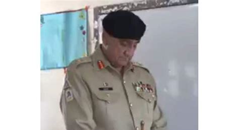 COAS Gen Qamar Javed Bajwa Casts Vote In Rawalpindi UrduPoint